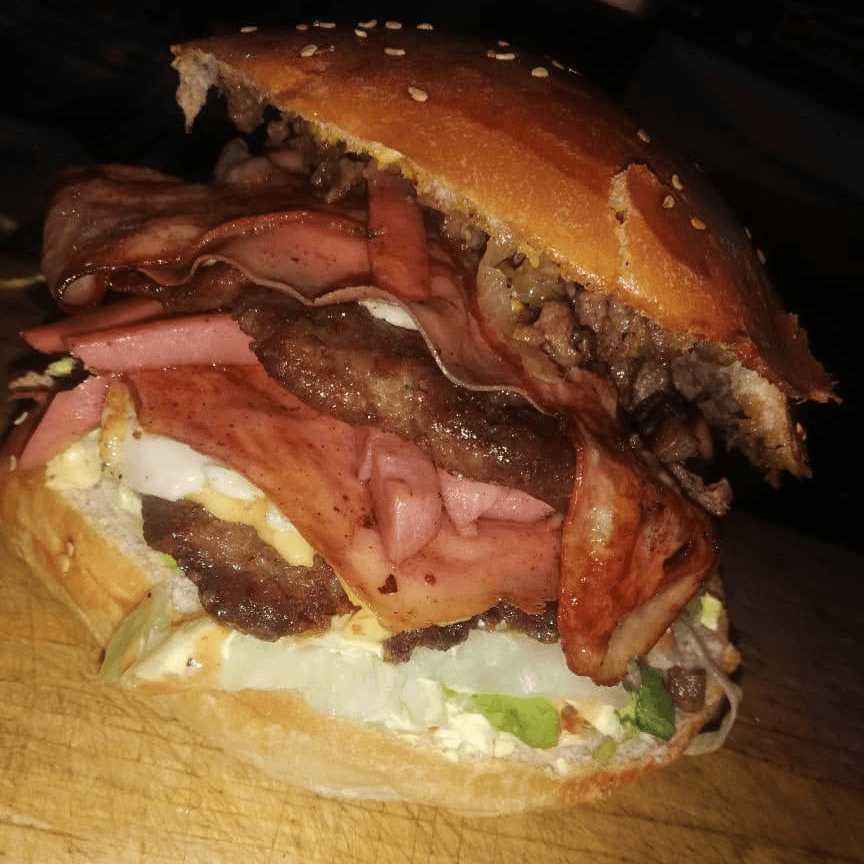 Hamburguesa mega de asada