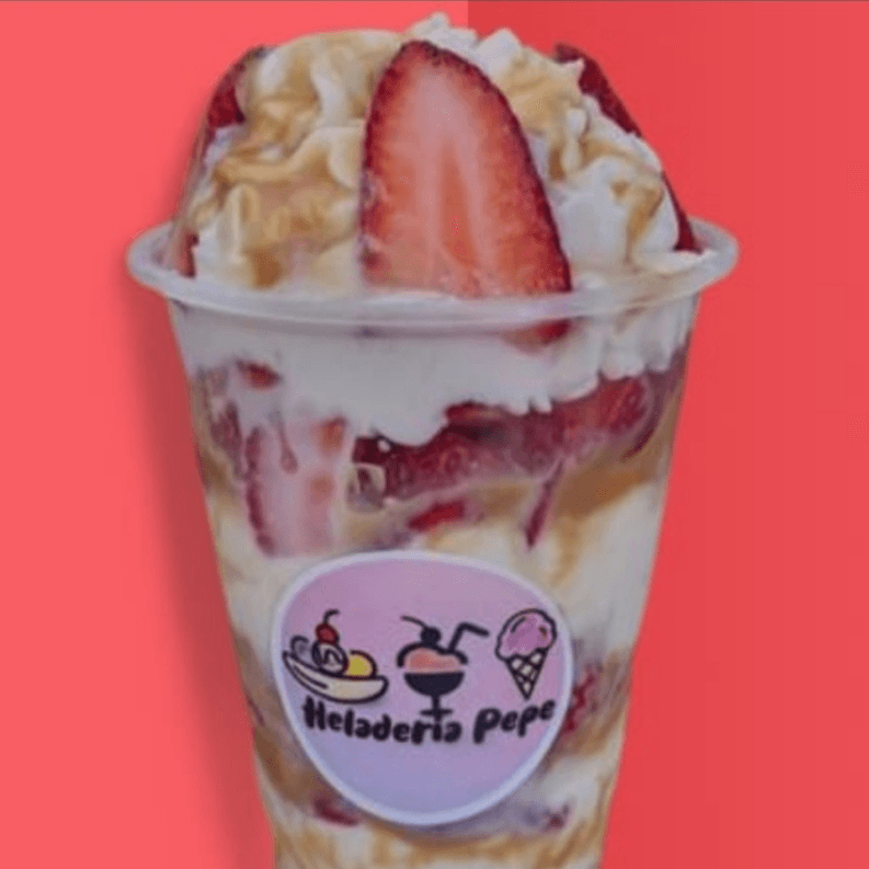 Fresas con Crema Tradicional Sabor a Chocolate