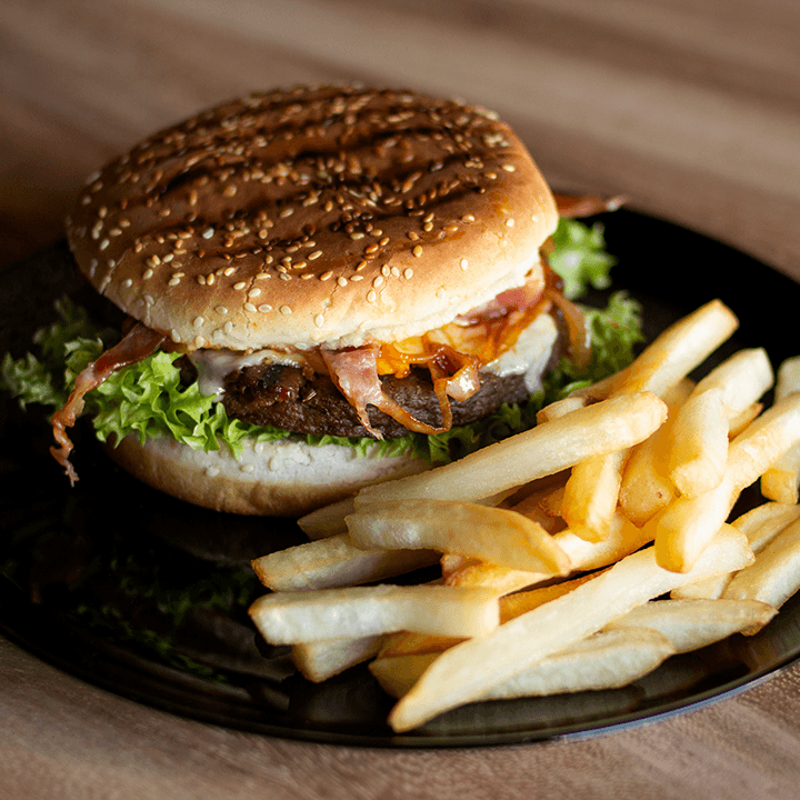 HAMBURGUESA LAADOBADA + PAPAS + REFRESCO