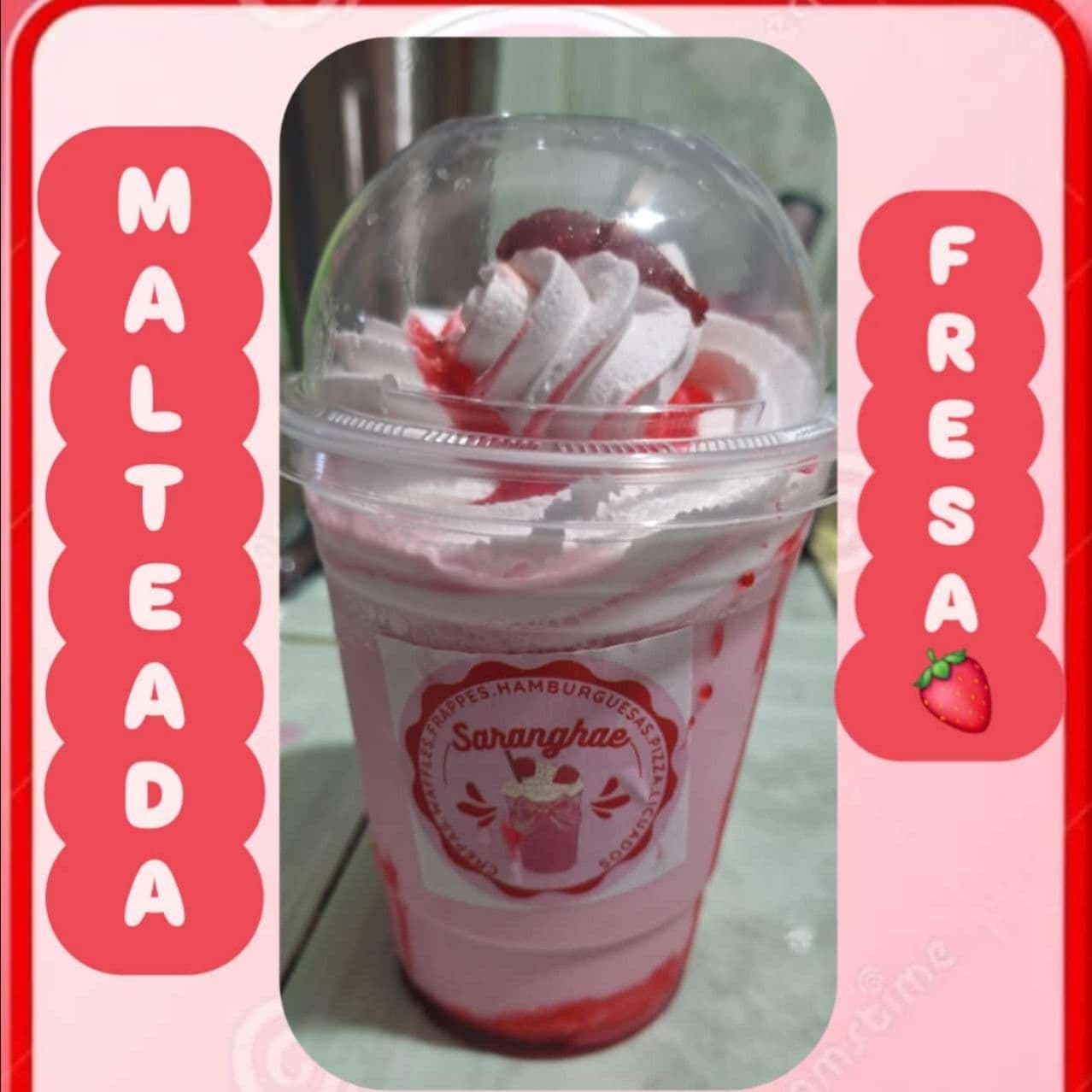 Malteada de Fresa 16Oz.