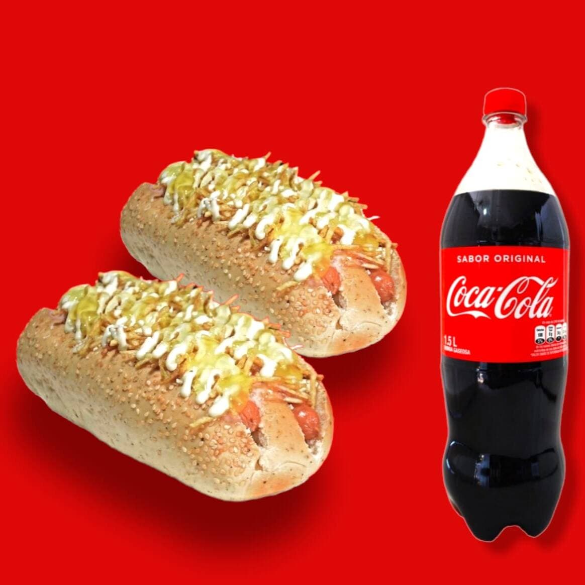 2° Perros Gemelos & Coca cola 1,5 Lt
