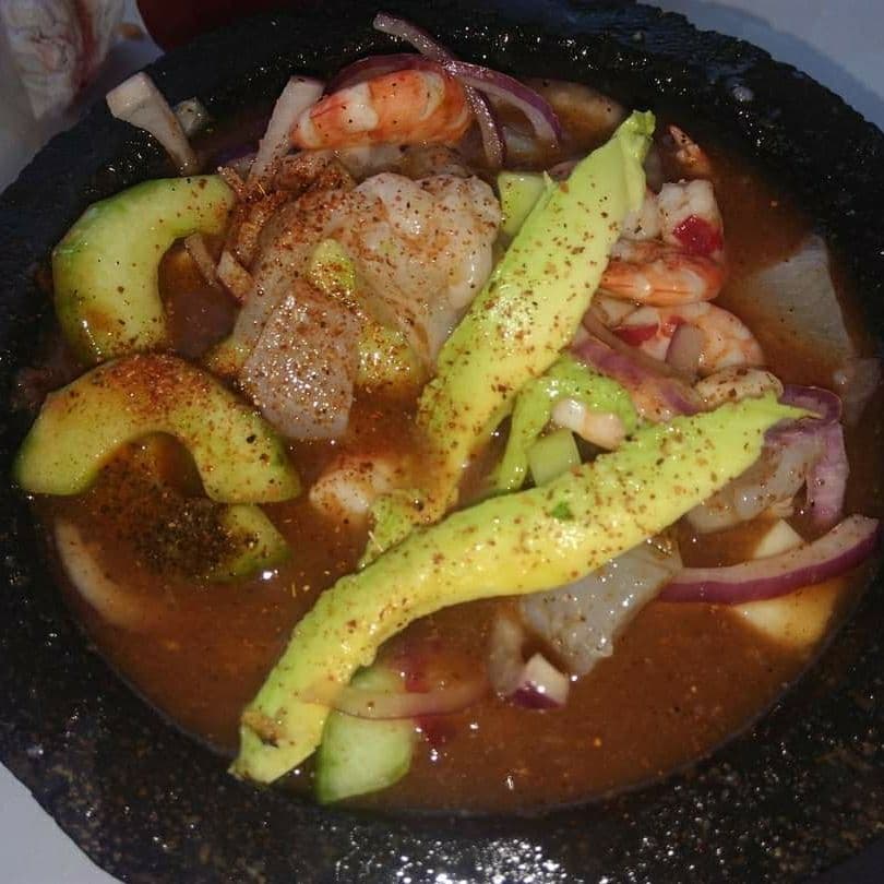 Tostada ( Camaron Aguachile)