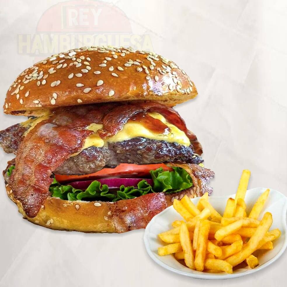 Combo Hamburguesa Tocineta + Papas