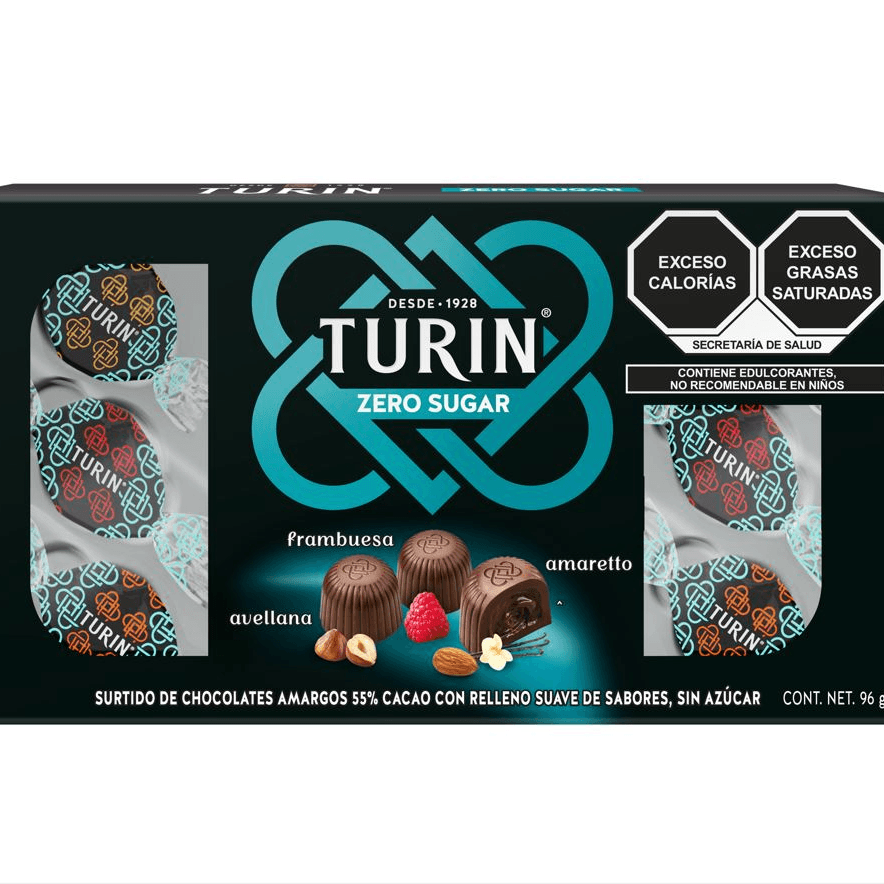Turin Masterpieces Zero Chocolates Sin Azúcar 96G