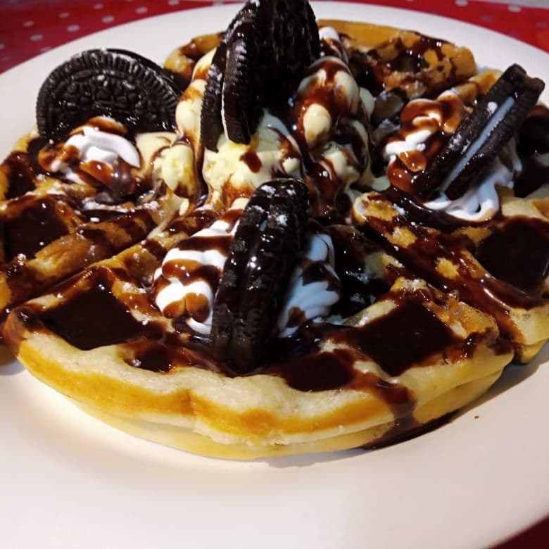 Waffle de Oreo