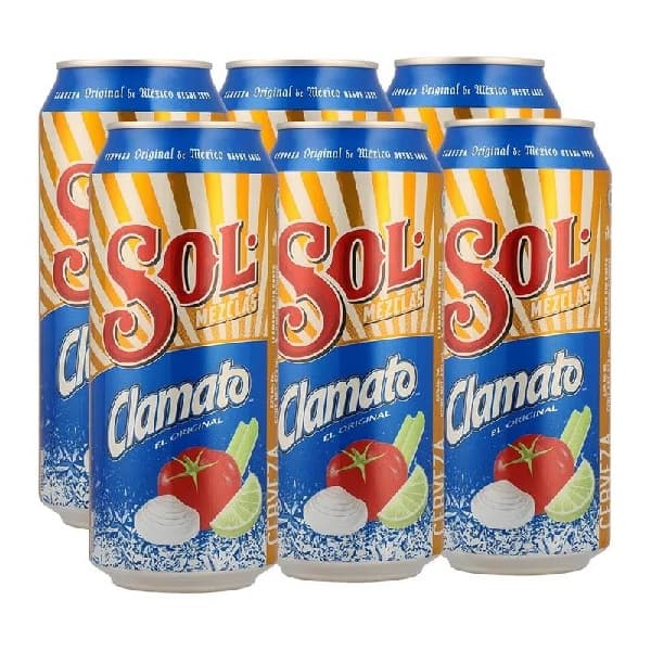 Sol Cerveza Clamato Latón Six Pack 473 ml