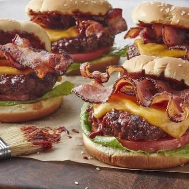 4 Hamburguesas, Papas y Soda