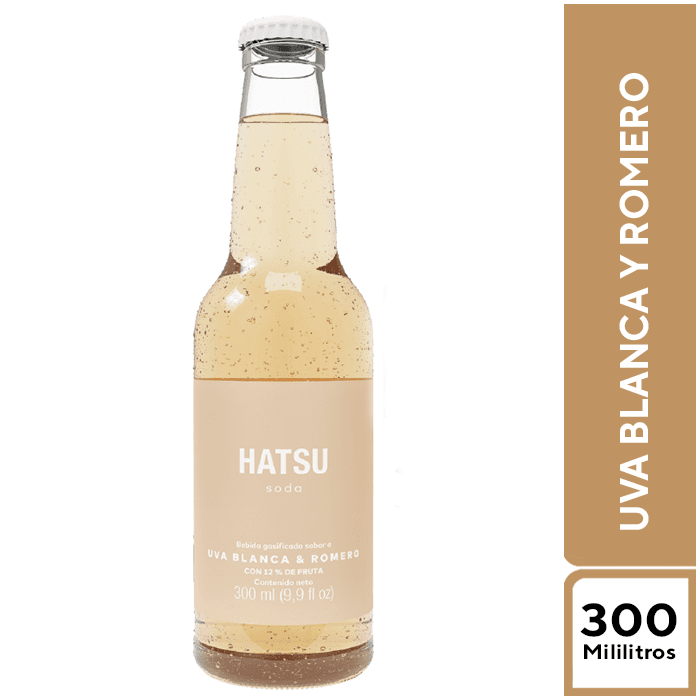 Soda Hatsu Uva Blanca y Romero 300 ml