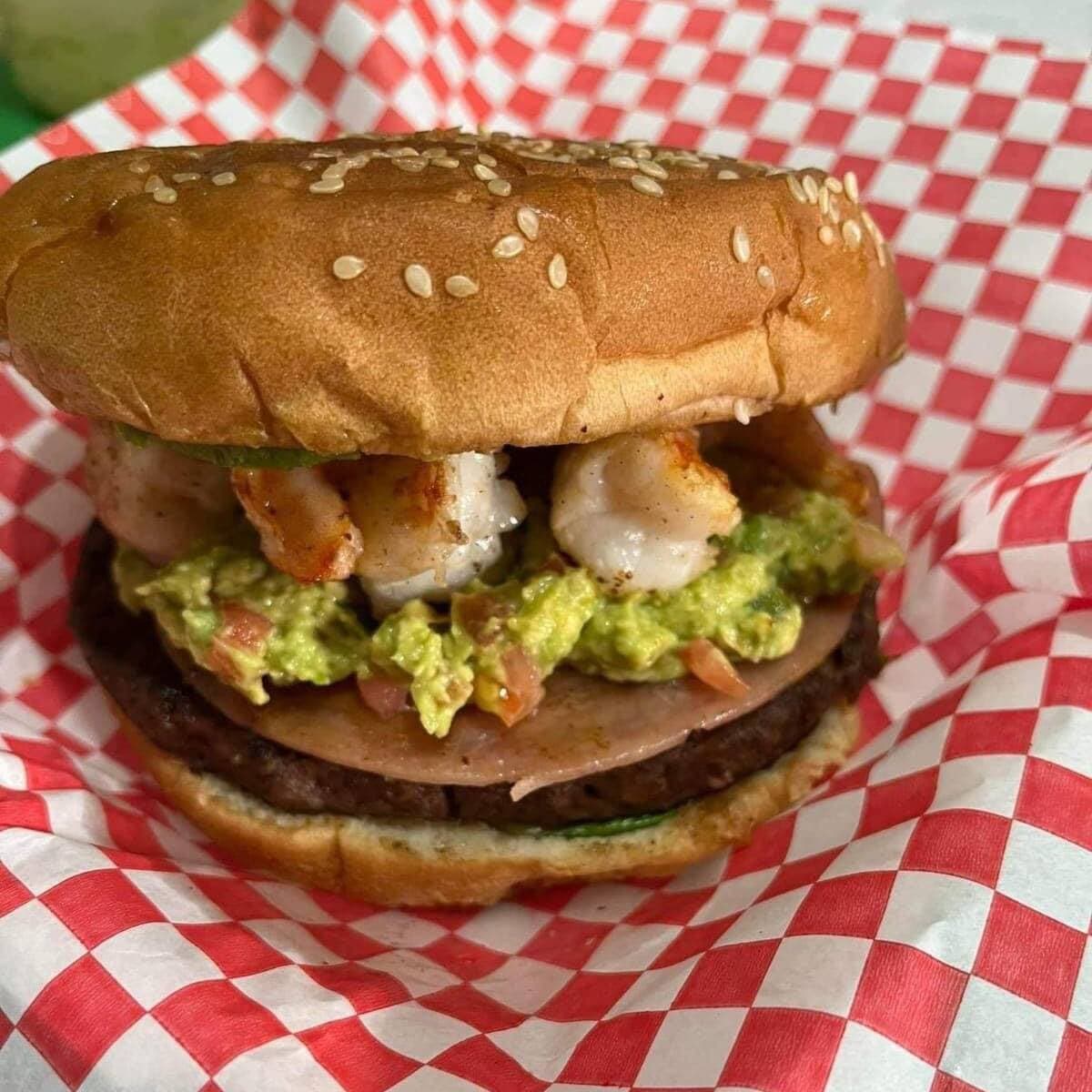 Burguer Guacamole + Camaron
