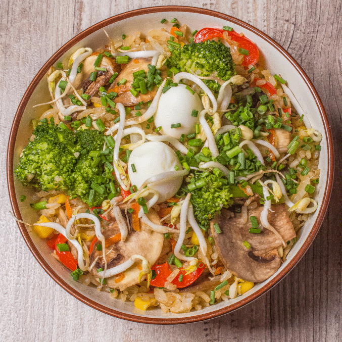 Combo Arroz Vegetales + Bebida