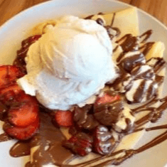 Crepe de Banano + Crepes de Durazno