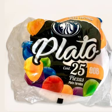 PLATO CH # 6 BLANCO C/25