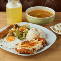 Menú con Pollo a la Parmigiana