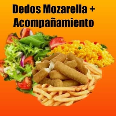 6  Dedos Mozarella + Acompañamientos
