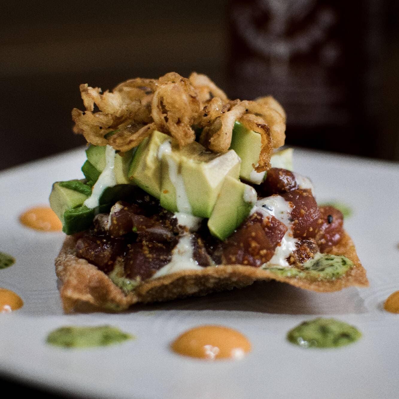Tostada Won Ton