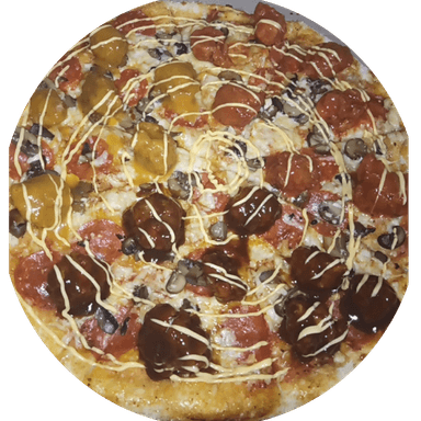 Pizza de Boneless, Pan Ajo, Refresco