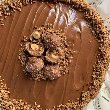 Rebanada Cheesecake de Nutella con Oreo
