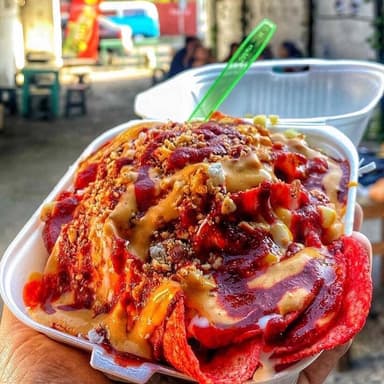 Tostitos Morados con Elote