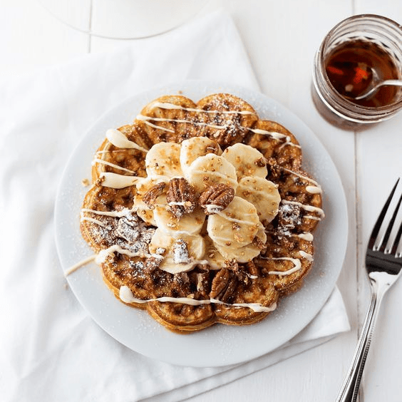 Banana Toffe Waffle