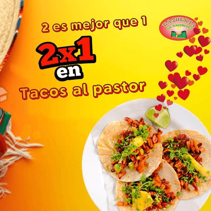 Taco de Pastor (2x1 -Compra 1 recibe 2)