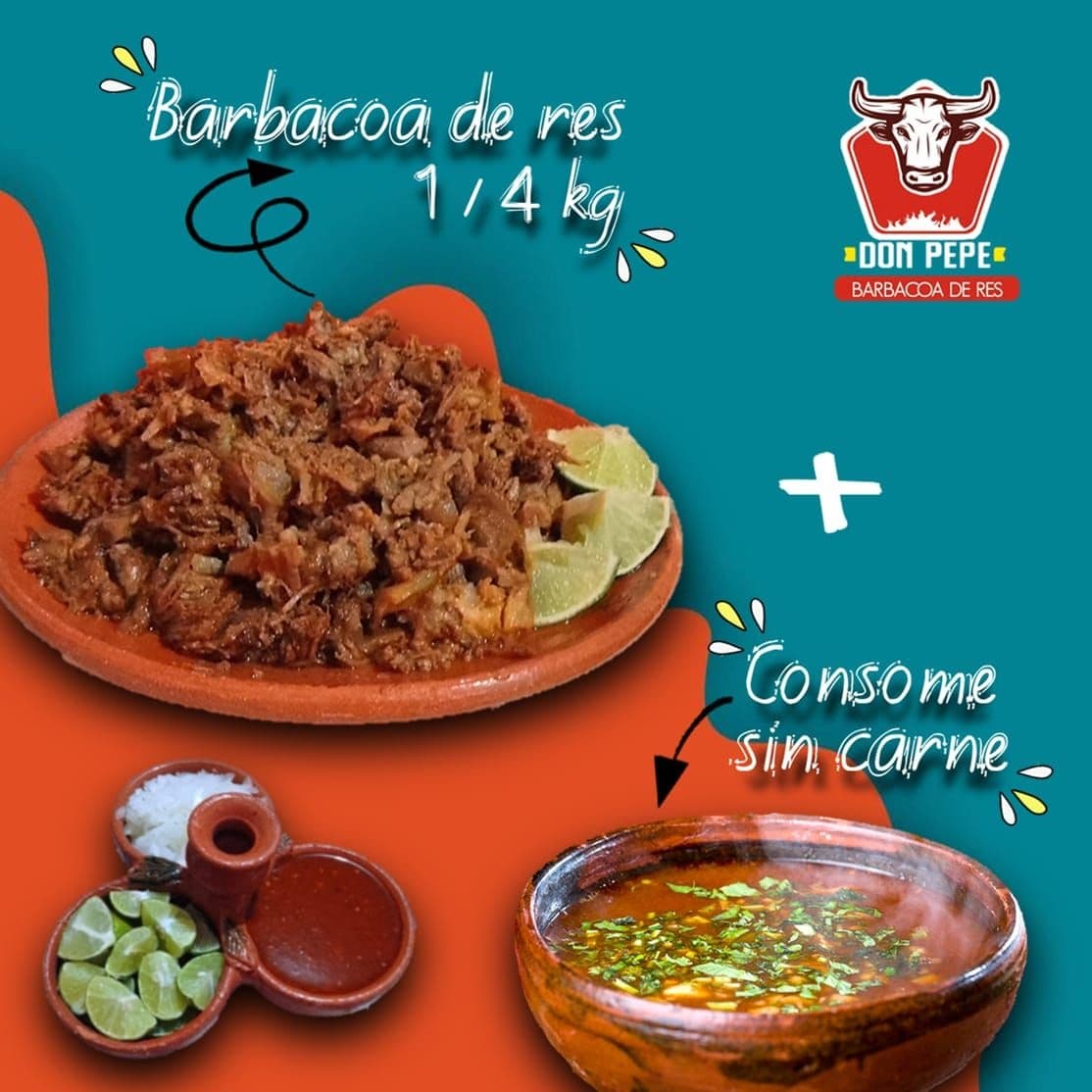 combo 1/4 carne+1 L consomé SIN carne