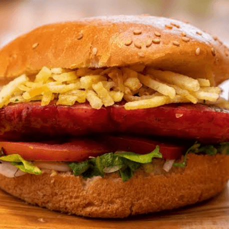 Combo Hamburguesa Chorizo con Pepsi.
