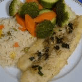 Pescado al mojo de aj (incluye Agua, Sopa, Postre)