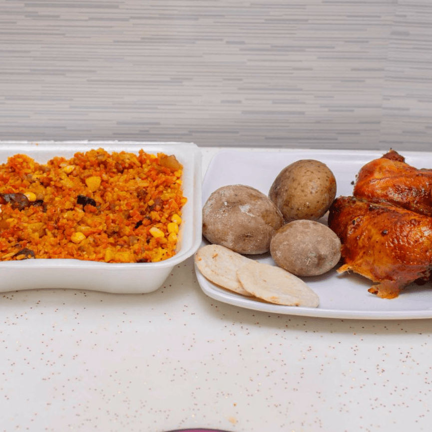 Combo para 2 -3 Arroz Paisa + 1/2 Pollo