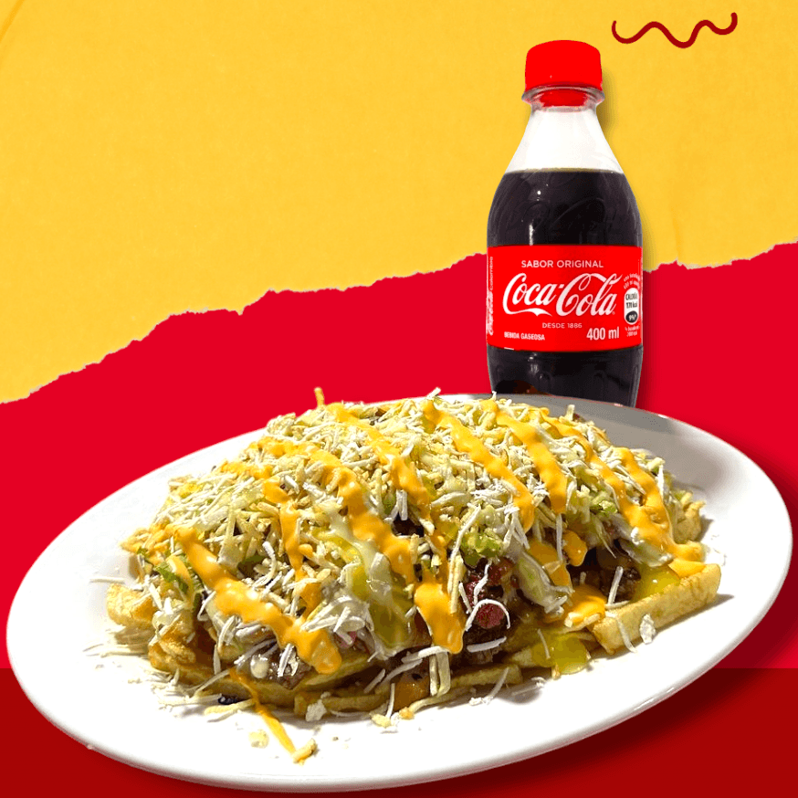 Salchipapa Coquette & Coca Cola 400 ml