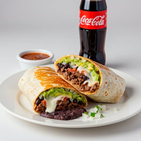Combo burrito de arrachera + bebida