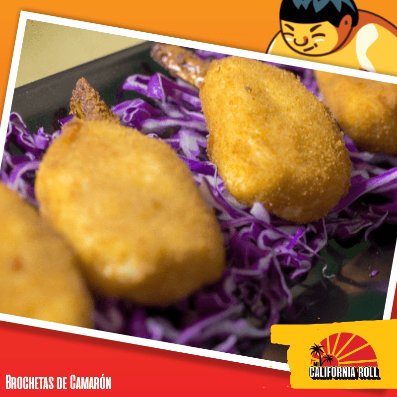 Brochetas de Camarón con Queso