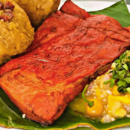 Tacacho con Cecina + Bebida Amazonica