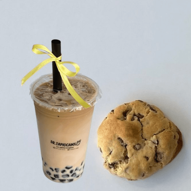 Latte espresso +galleta