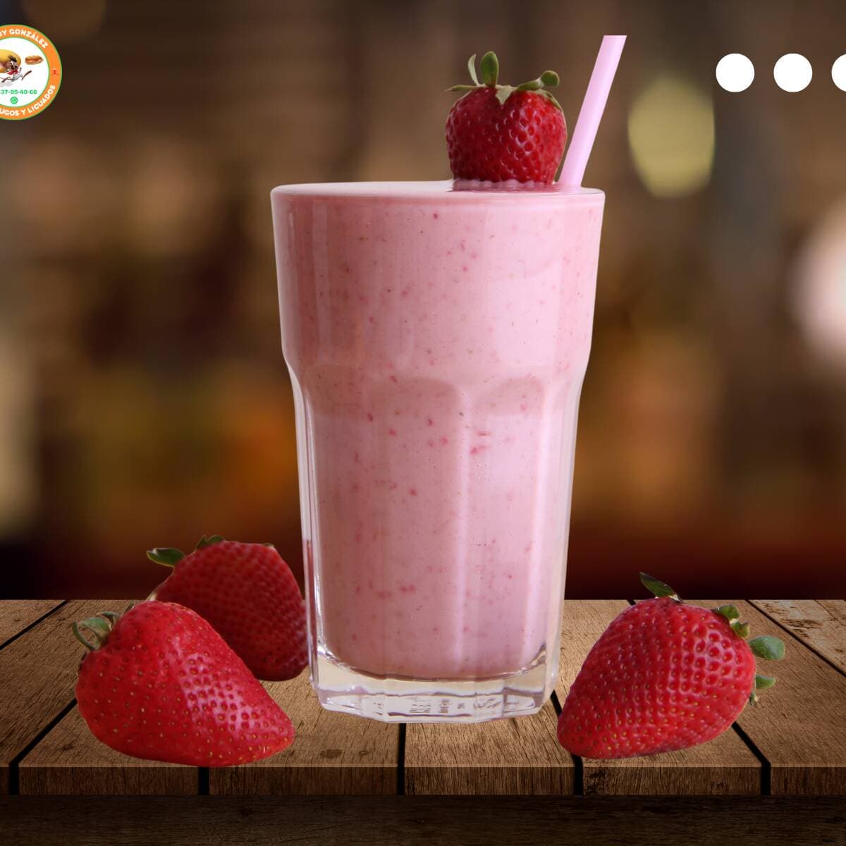 Licuado de Fresa (1/2 Litro)