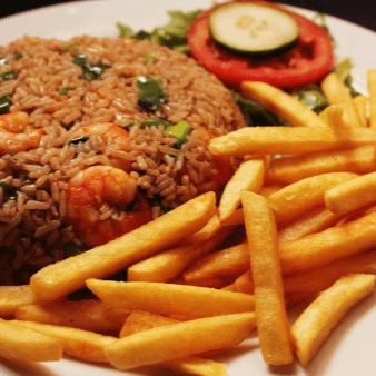 arroz con camarones