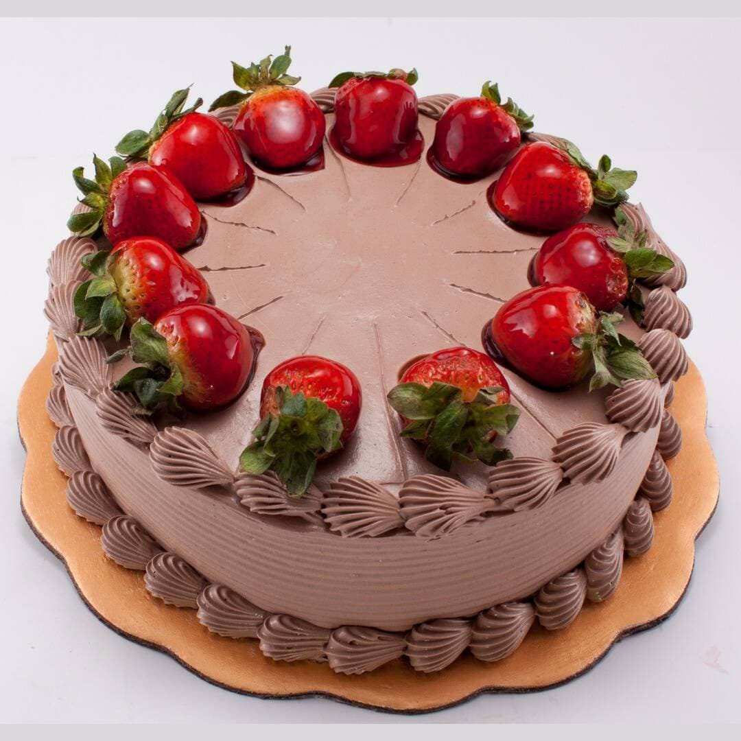 Porción Carlota de Chocolate y Fresas