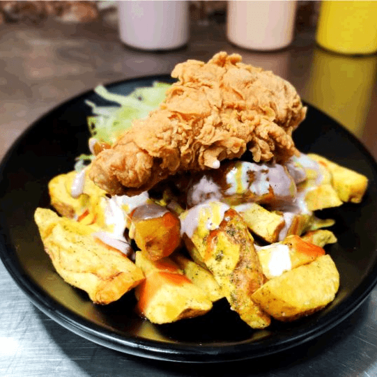1 Pza Pollo + Papas Aromatizadas