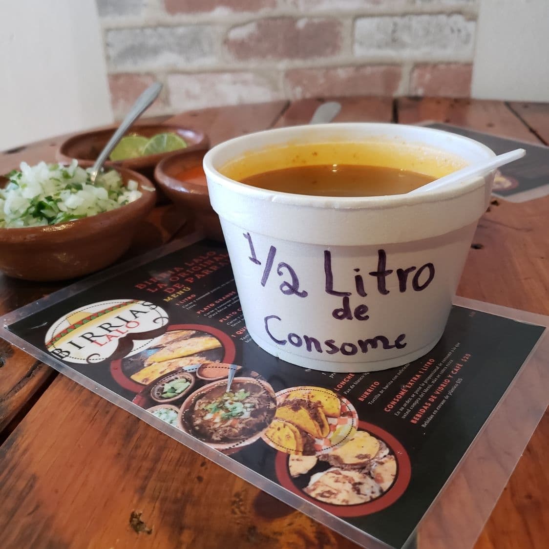 Medio litro de consome extra