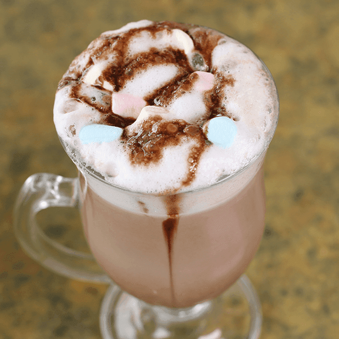 Chocolate Caliente Hersheys con Marshmellows