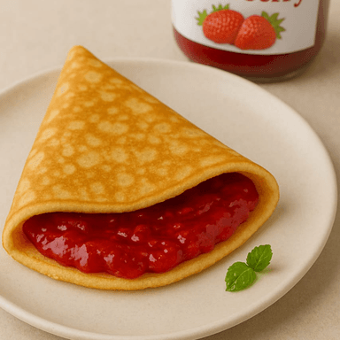 Crepa de Mermelada de Fresa