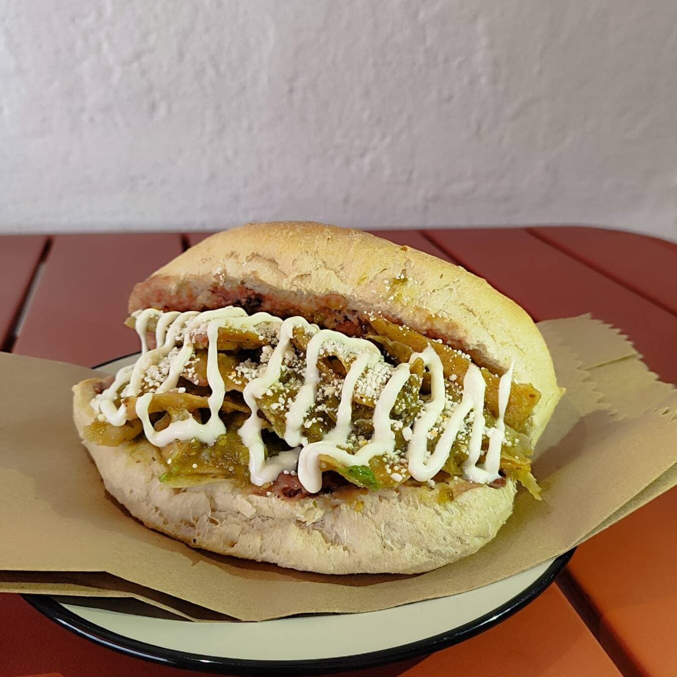 Torta de Chilaquiles Verdes