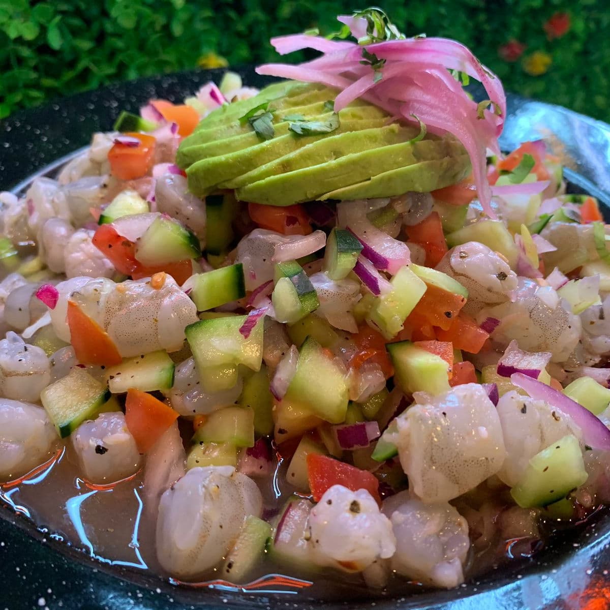 Orden ceviche camarón crudo