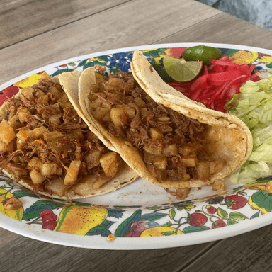 Taco de Machaca con Papas