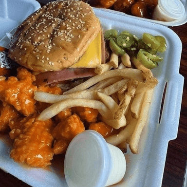 Promo hamburguesa con boneless