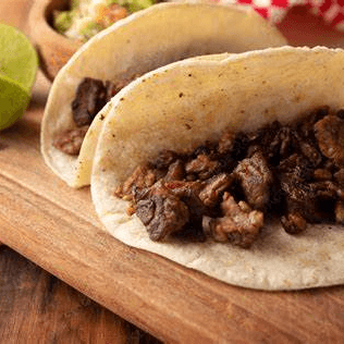 Oiden de 3 tacos de Bistek Con Tortilla Harina