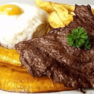 Bistec a lo Pobre + Bebida del dia