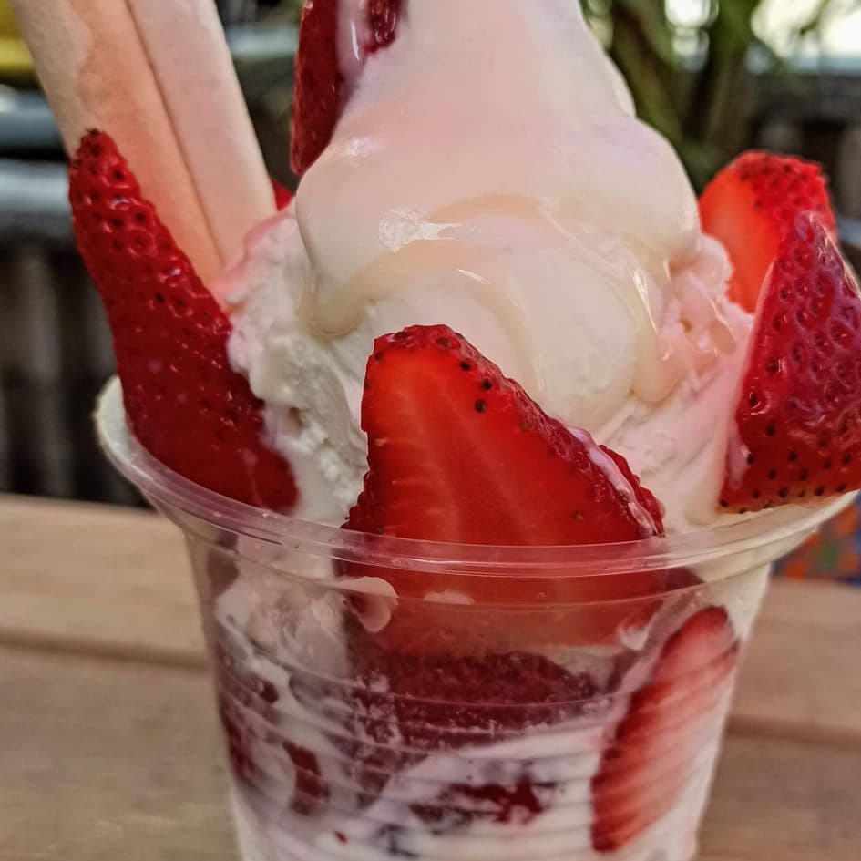 Fresas con Helado