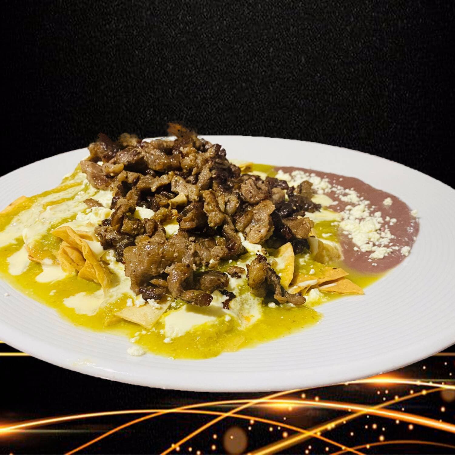 Chilaquiles con Bistec