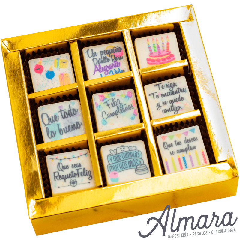 Caja Bombones Serigrafía Cumple