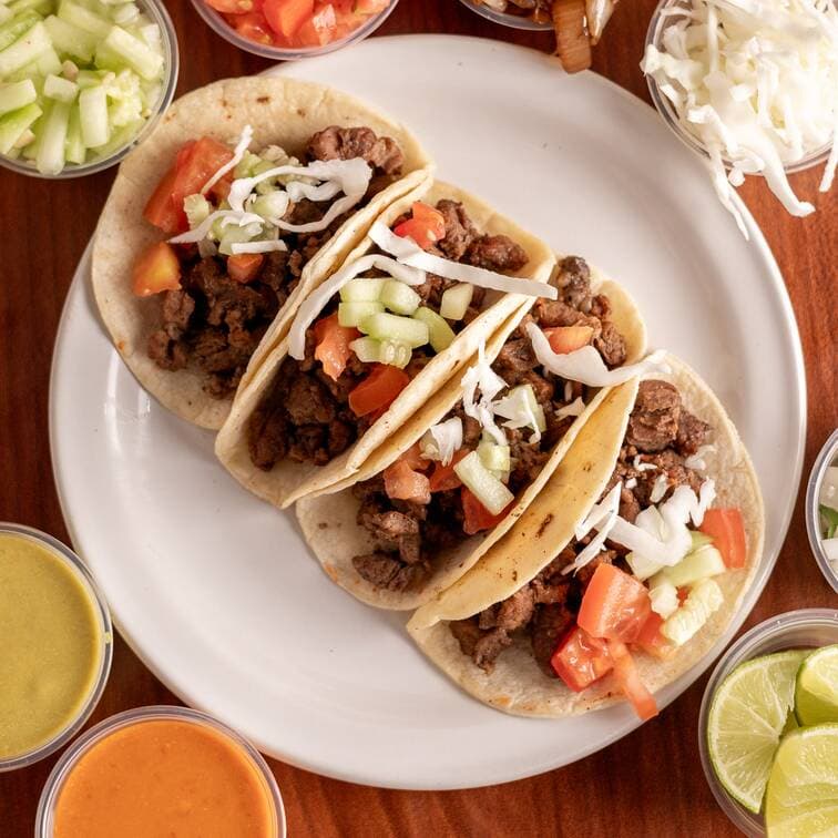 Tacos de Maíz en Bistec
